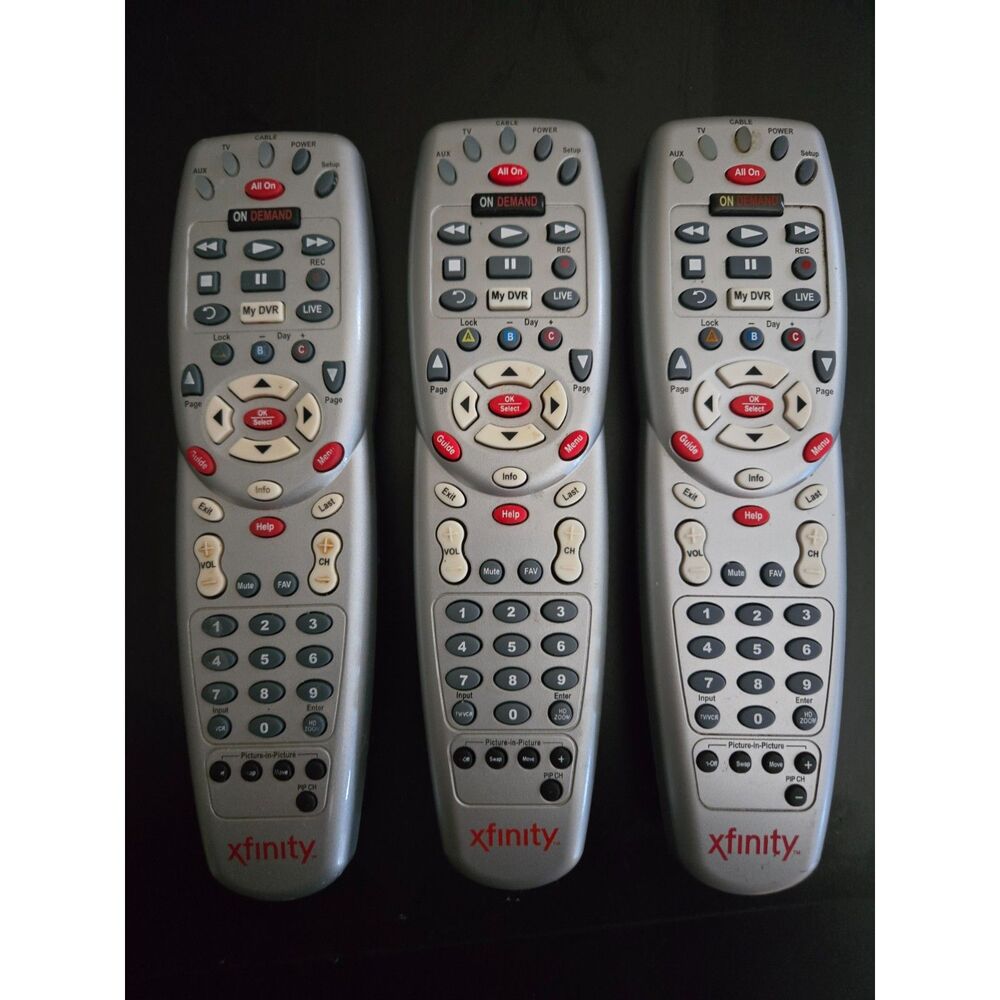 XFINITY Comcast Custom DVR 3 Device Universal Remote-Lot of 3 Remotes-Used